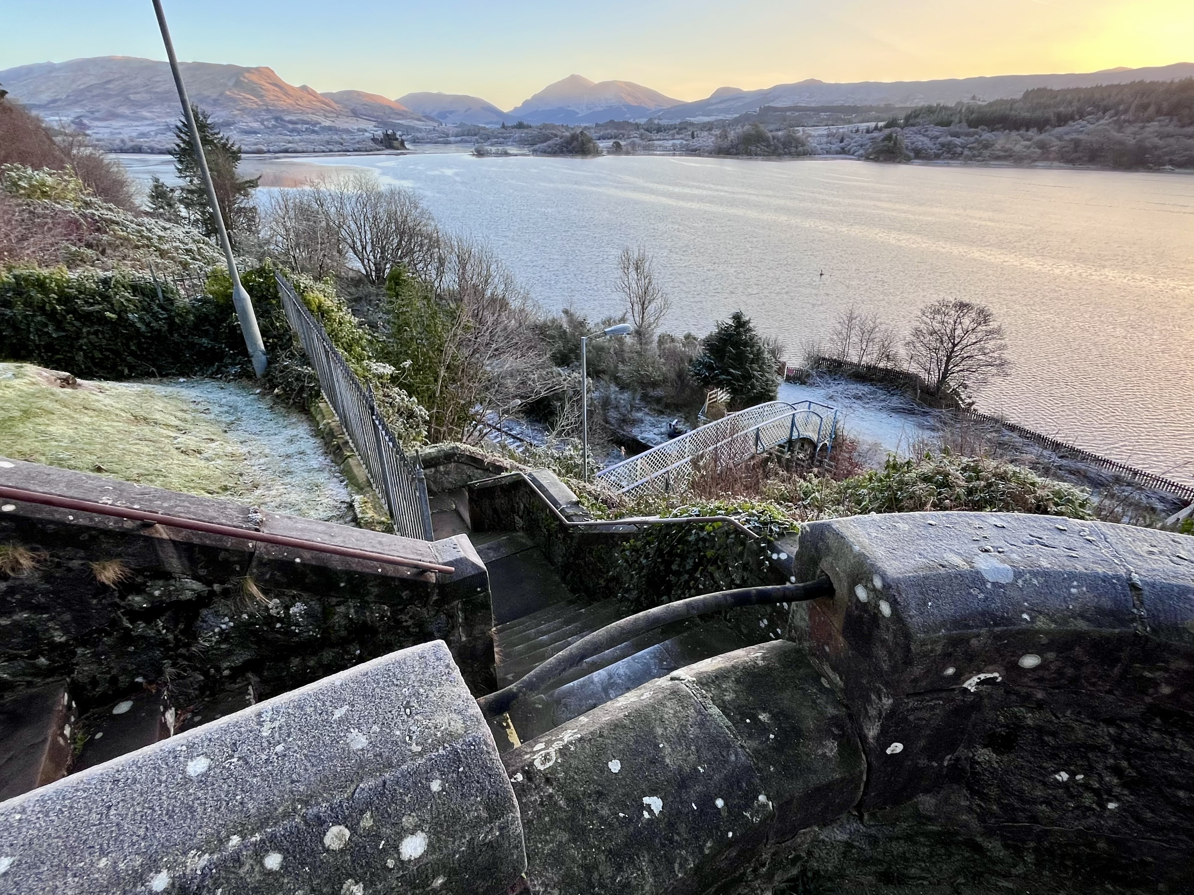 winter view northwards from Loch Awe Hotel